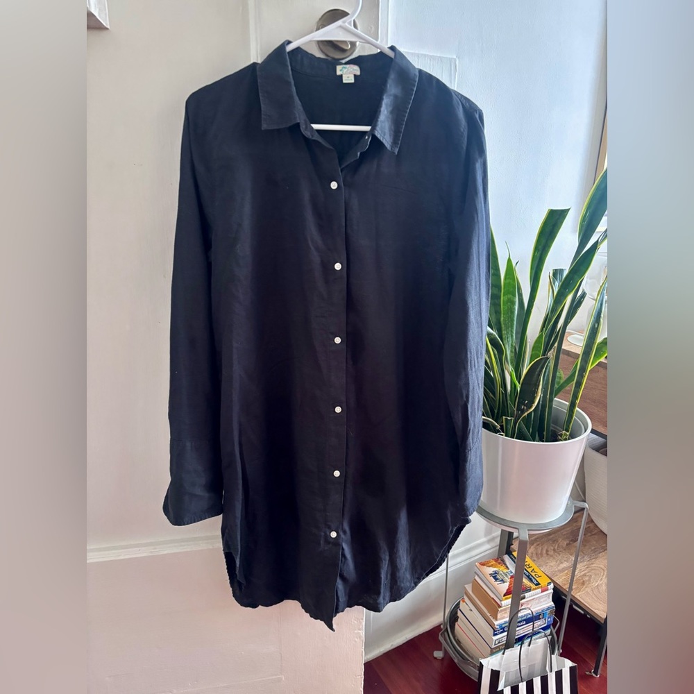 J. Crew linen beach cover up